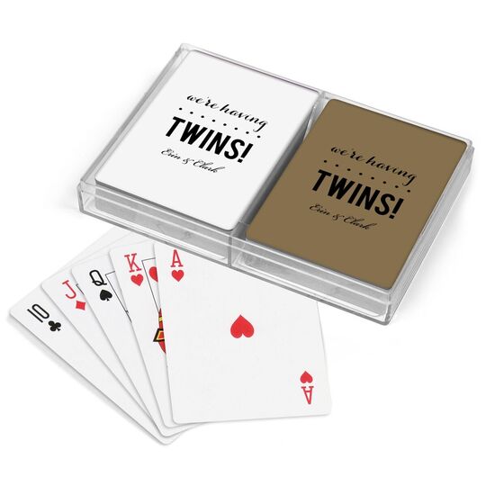 We're Having Twins Double Deck Playing Cards